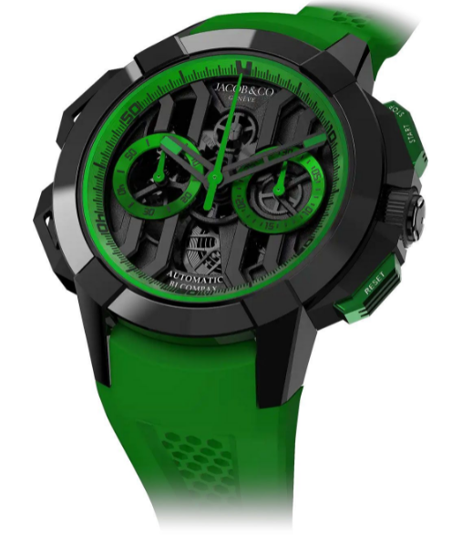 Jacob & Co Replica watch Epic X Chrono Black Titanium Green EC430.21.AC.AA.ABRUA